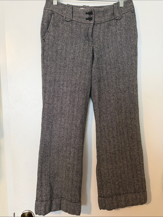 LOFT Pants - LOFT Women's Gray Herringbone Trousers